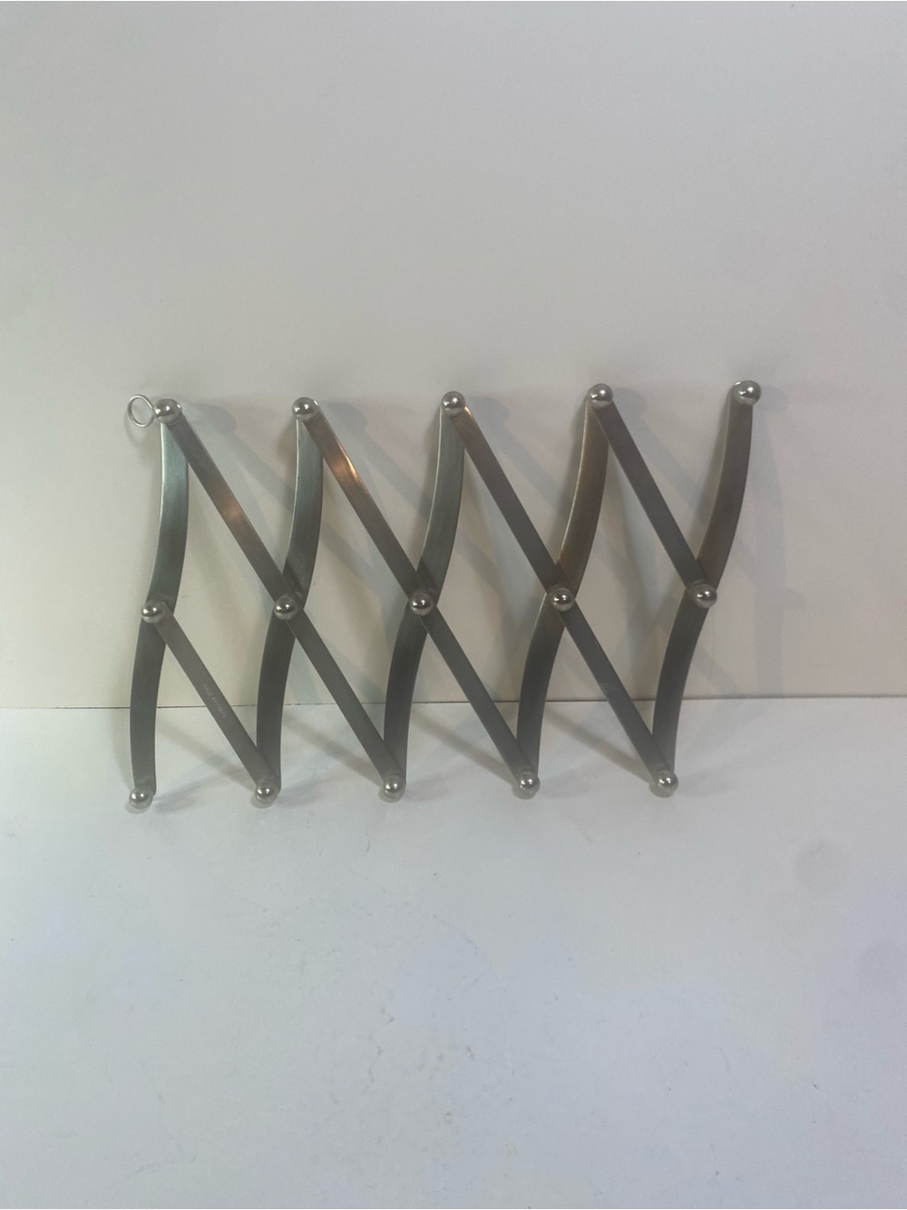 Expandable Stainless Steel Trivet With Hook For Hanging